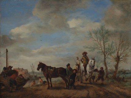 A Man and a Woman on Horseback, ca. 1653-54. Creator: Philip Wouverman.
