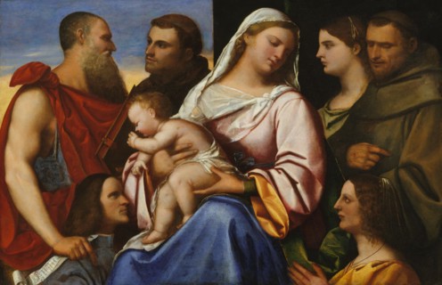 Madonna and Child with Saints and Donors. Creator: Sebastiano del Piombo.
