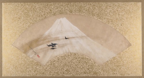 Mountains with Birds, late 19th century. Creator: Shibata Zeshin.