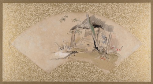 House with Woman and Baby, late 19th century. Creator: Shibata Zeshin.
