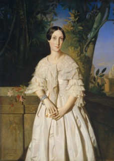 Comtesse de La Tour-Maubourg (Marie-Louise-Charlotte-Gabrielle Thomas de Pange..., 1841. Creator: Theodore Chasseriau.