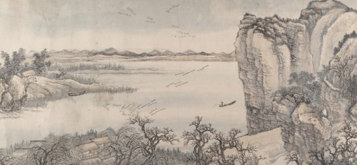 Landscape in the Style of Juran and Yan Wengui, Dated 1713. Creator: Wang Hui.