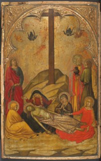 The Lamentation over the Dead Christ, 1370-88. Creator: Workshop of Niccolò di Buonaccorso (Italian (Sienese), active by 1372, died 1388).