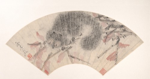 Squirrel on an Autumn Branch, ca. 1880s. Creator: Xugu (Zhu Huairen) (Chinese, 1823-1896).