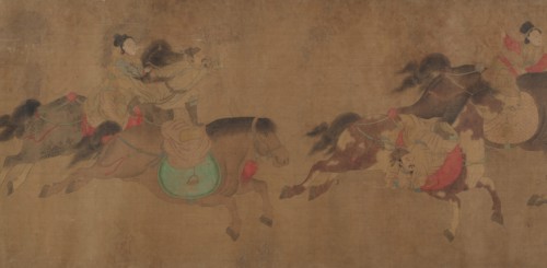 Horsemanship demonstration, 19th century. Creator: Zhao Yong.