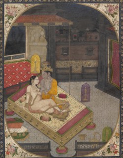 Radha and Krishna on a Bed at Night, ca. 1830. Creator: Unknown.