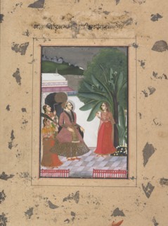 Shri Rama Putra Raga: Page from the Dispersed "Boston" Ragamala Series..., ca. 1760. Creator: Unknown.