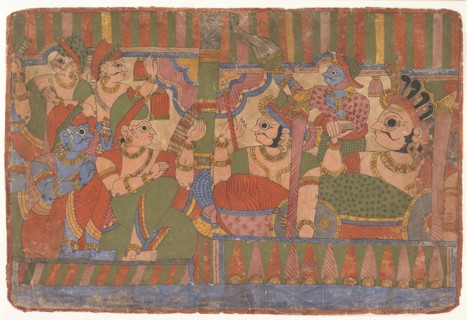 Council of Heroes...from a Dispersed Mahabharata (Great Descendants of Mahabharata), ca. 1800. Creator: Unknown.