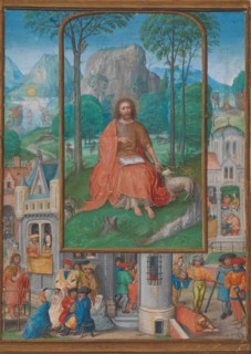 Manuscript Illumination with Scenes from the Life of Saint John the Baptist, ca. 1515. Creator: Gerard Horenbout.