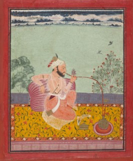 A Raja Smoking a Hookah, ca. 1690-1710. Creator: Unknown.