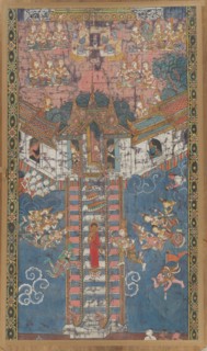 The Buddha Descending from Trayastrimsa Heaven at Sankissa, 19th century. Creator: Unknown.