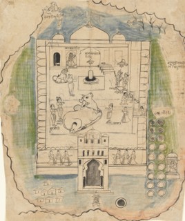 Linga Temple Compound, late 19th century. Creator: Unknown.