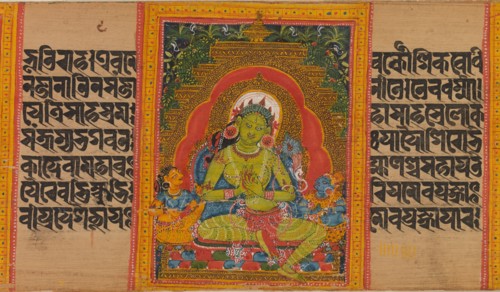 Green Tara, Folio from...(Perfection of Wisdom) Manuscript, early 12th century. Creator: Unknown.