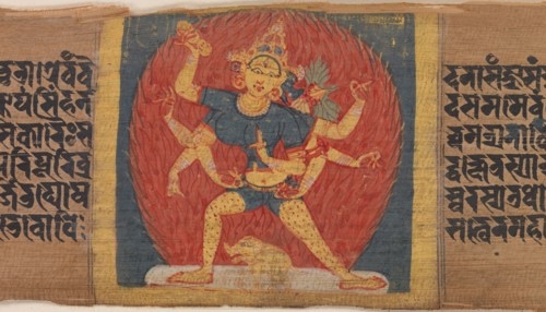 Wrathful Eight-armed and Three-faced Goddess Tara Marichi..., ca. 1090. Creator: Unknown.