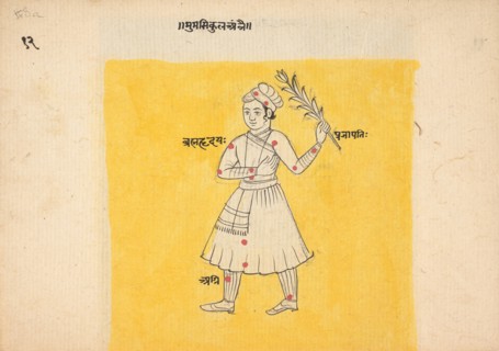 Double Sided Painting; Male with Flower/ Soldier, mid-late 19th century. Creator: Unknown.