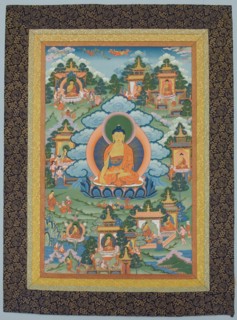 Tangka with Buddha, 19th century. Creator: Unknown.