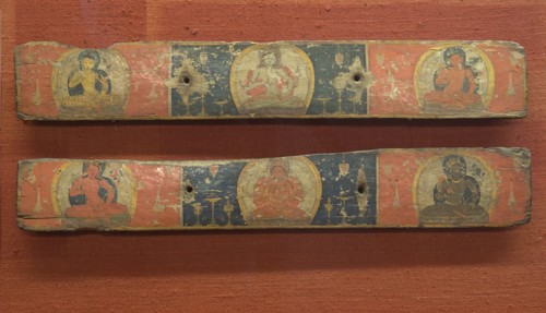 Pair of Manuscript Covers: Prajnaparamita Flanked by Bodhisattvas (above)...12th century. Creator: Unknown.
