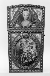 Souvenir with portrait of a woman, 1775-76. Creator: Unknown.