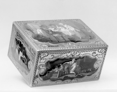 Snuffbox with peasant scenes, 1760-61. Creator: Unknown.