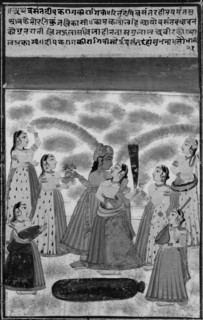 Krishna and Radha Celebrating Holi, late 19th century. Creator: Unknown.