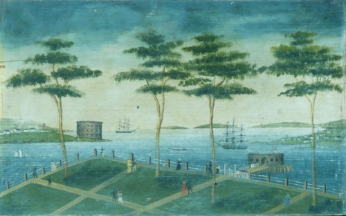 View of the Battery, New York, 1800-1850. Creator: Unknown.