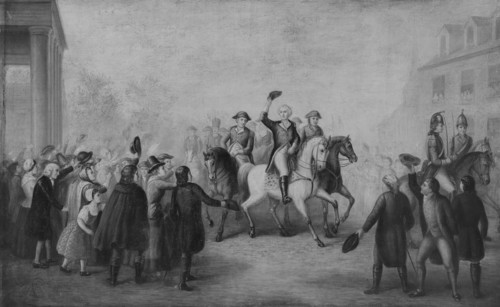 Washington's Triumphal Entry into New York, ca. 1850. Creator: Unknown.