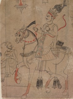 Nobleman on Horseback, mid-18th century. Creator: Unknown.