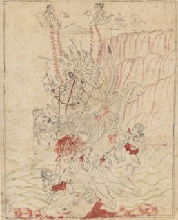 The Goddess Durga Killing the Buffalo Demon, Mahisha (Mahishasura Mardini), ca. 1760. Creator: Unknown.