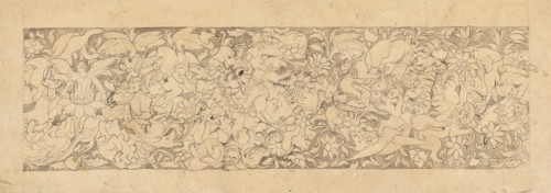 Design of Intertwining Animals and Plants, 18th-19th century. Creator: Unknown.