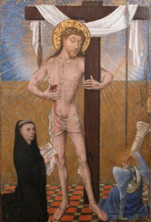 Man of Sorrows with Kneeling Donor, fourth quarter 15th century with modern additons. Creator: Unknown.