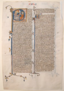 Manuscript Leaf with the Opening of the Epistle of Saint Paul to the Ephesians, from a Bible, ca. 13 Creator: Unknown.