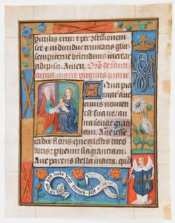 Manuscript Leaf from a Book of Hours, ca. 1500. Creator: Unknown.