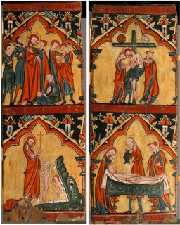 Scenes from the Life of Christ: Arrest of Christ, Christ in Limbo; Descent from the Cross..., 13th c Creator: Unknown.