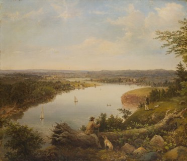 The Hudson River Valley near Hudson, New York, ca. 1850. Creator: American Painter.