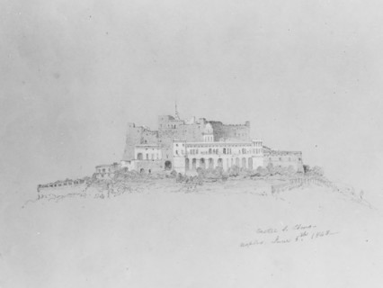 Castel San Elmo (from Cropsey Album), 1848. Creator: Jasper Francis Cropsey.