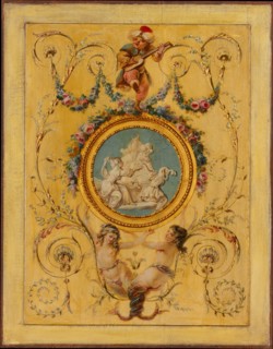 Door panel from the "Cabinet Turc" of Comte d'Artois at Versailles, 1781. Creator: Jean -Simeon Rousseau de la Rottiere.