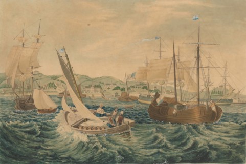 Quarantine, Staten Island, 1833. Creator: William James Bennett.