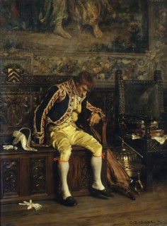 A Footman Sleeping, 1871. Creator: Charles Bargue.