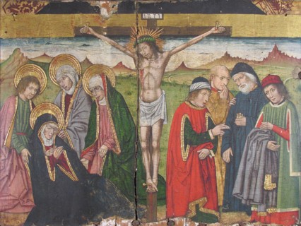 Panel with The Crucifixion from Retable, 15th century. Creator: Domingo Ram.