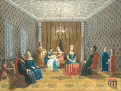 Egyptian Scene (possibly Moses and Zipporah), 1865-80. Creator: Erastus Salisbury Field.