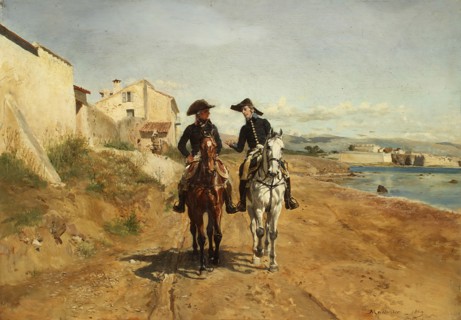 A General and His Aide-de-camp, 1869. Creator: Jean Louis Ernest Meissonier.