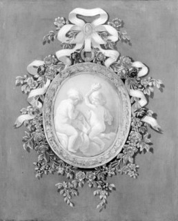Putti in a Medallion, 18th century. Creator: Unknown.