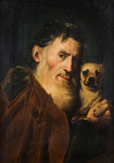 An Old Man with a Dog, 1740s. Creator: Giacomo Ceruti.