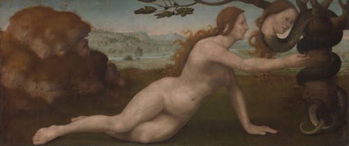 Adam; Eve. Creator: Giuliano Bugiardini.