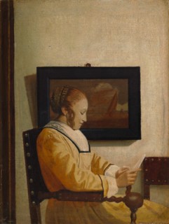 A Young Woman Reading. Creator: Imitator of Johannes Vermeer (ca. 1925-27).