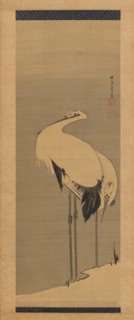 Two Cranes, 1795. Creator: Ito Jakuchu.