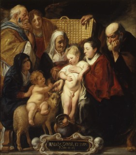 The Holy Family with Saint Anne and the Young Baptist and His Parents, early 1620s and 1650s. Creator: Jacob Jordaens.