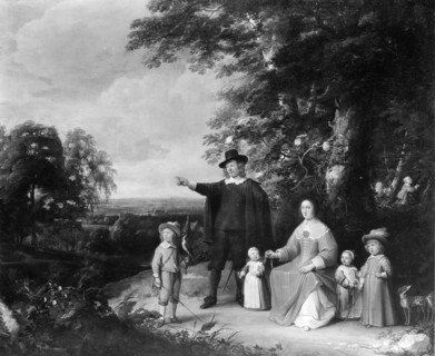 Family Group in a Landscape, ca. 1645. Creator: Jacques d'Arthois.