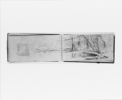 Stony Clove, June 26, 1870; Landscape Composition (verso, from sketchbook), 1870. Creator: Jervis McEntee.