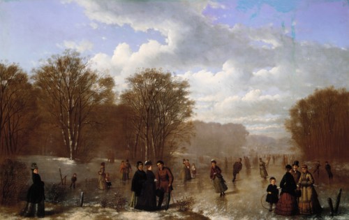 Skating on the Wissahickon, 1875. Creator: Johan Mengels Culverhouse.